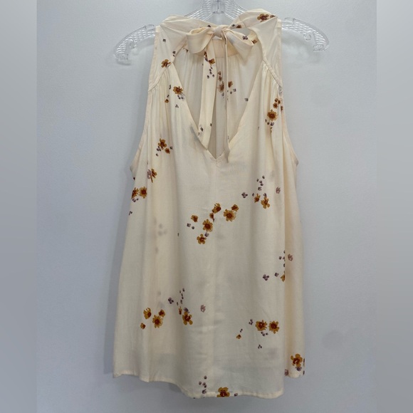 Gentle Fawn Floral Tie Neck Sleeveless Blouse Size Large - Picture 5 of 6